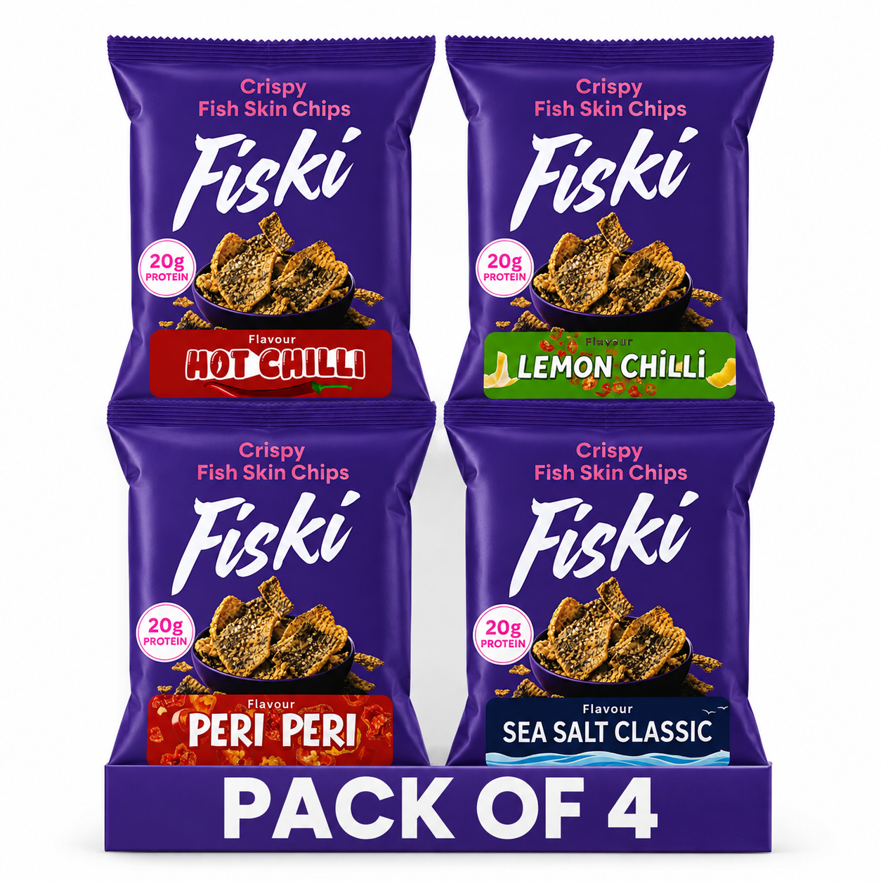 Fish Skin Chips ( Pack of 4)
